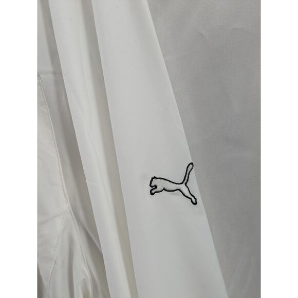 Puma Golf Wind Breaker Jacket Mens XXL White 1/2 Zip Lightweight Water Resistant - Picture 4 of 13